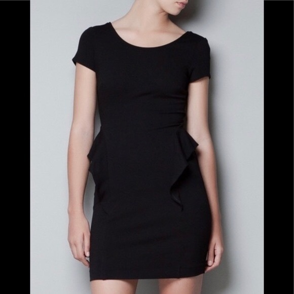 basic peplum dress zara